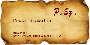 Prusz Szabella névjegykártya